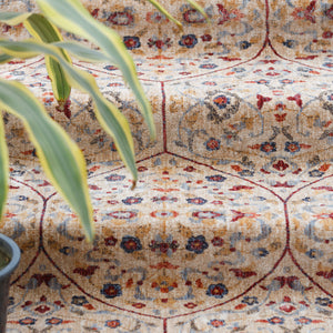 Vintage Oriental Space-Dyed Area Rug (Burnt Gold)