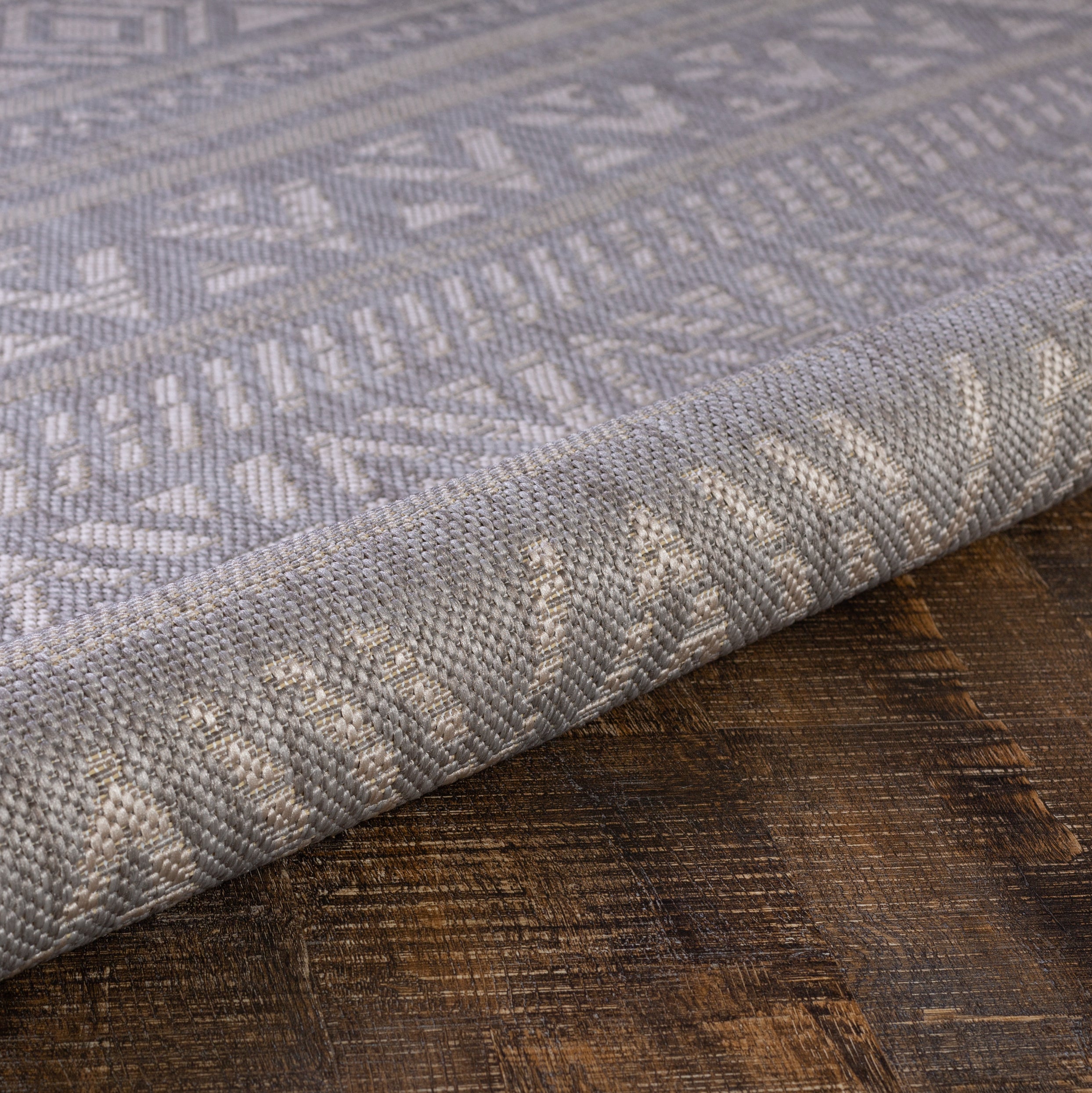 Indoor/outdoor Rugs 5x7 Stripped Pattern Gray Outdoor Carpet Bohemian Style  Lasts Long Under Sunlight-grey Ivory 